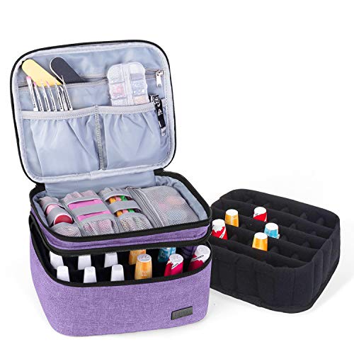 Калъф за носене на лак за нокти Luxja - Капацитет 20 бутилки (15 мл - 0,5 течни унции), Лаптоп, Органайзер за лак за нокти