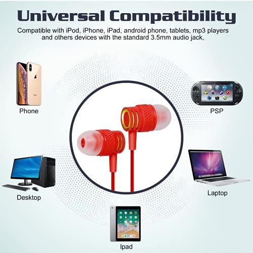 UrbanX R2 Жични слушалки в ушите с Микрофон за OnePlus Nord N200 5G с Кабел Без Entanglements, Неподатливостта Слушалки,