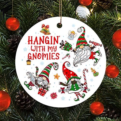 TALOGEM КАФЕЕНА ЧАША за Коледа 2020 Hangin with My Gnomies Gnomes Homies Коледен Орнамент Празничен Декор Спомен Подвесное