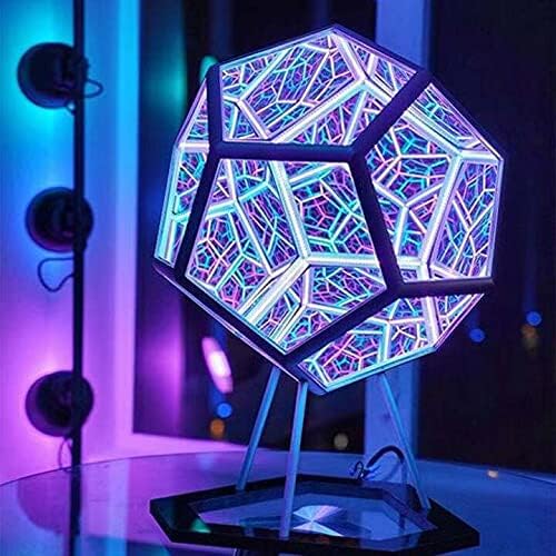 Infinity Tesseract Cube Art Lamp - Creative and Cool Color Art Night Light Light,Home Decoration Table Lamp Party Lamp,Dream Dimmable Многоцветни Night Lamp for Bedroom Children ' s Room
