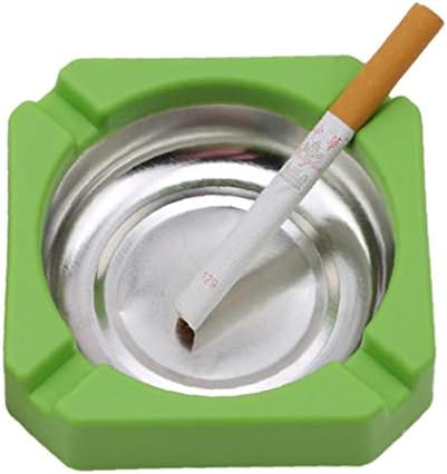 Пластмасов Квадрат Пепелник от Неръждаема Стомана, Курящая Цигара, Инструмент за Домашния Офис (произволен цвят)