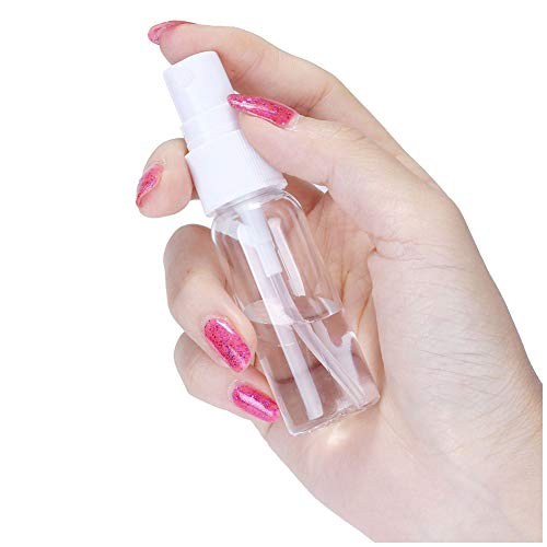 30 Pack 30ml(1oz) Fine Mist Mini Clear Spray Bottles with Помпа Спрей Cap Refillable-за Многократна употреба на Празни Пластмасови Бутилки Пътна Бутилка за Етерични Масла,Пътуване,Парфюм