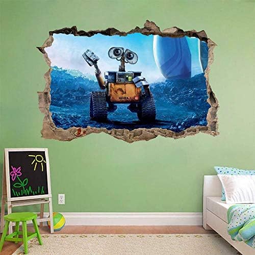 kecoci Cartoon car Wall-E Wall Decoration can be Removed from Wall Sticker Family Art-Украса за Спални Хол Баня Kids Home -50X70cm