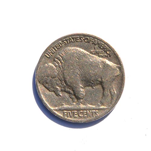1937 Индийски главатаБивол Никел 5 цента Монета Много добри детайли
