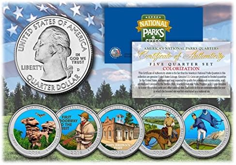 America The Beautiful Colorized Quarters U. S. Parks 5-Coin Set w/Capsules