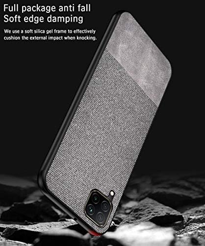 SHUNDA Калъф за Samsung Galaxy A12, Мека Кърпа Текстилен Калъф с TPU Интериор Противоскользящий Устойчив На Надраскване