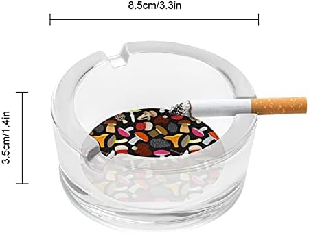 Карикатура Гъби Шаблон Кръгла, Стъклен пепелник изискано бижу на работния плот по поръчка малки преносими пепелници