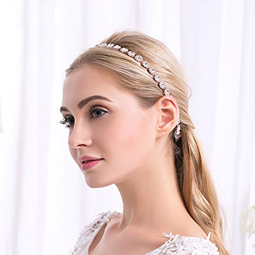 CanB Кристал Head Chain Bridal Pearl Flower Headband Chain Flower Girl Headpieces шаферка Head Plece Headpieces Crystal