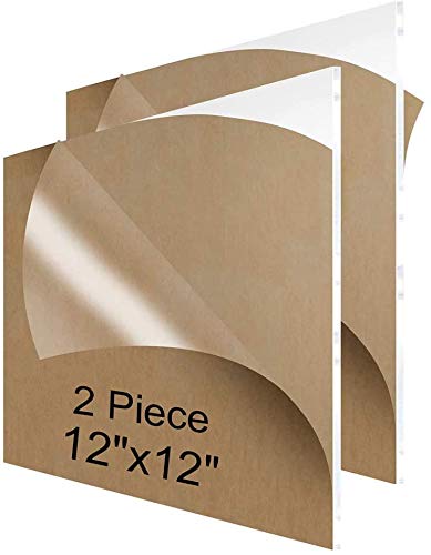 Акрилен лист Clear Cast (1ft x1 ft) 12 x 12 305 mm X 305 mm .118 Thin 3 MM 1/8 Plastic Board for Signs, САМ Display Projects, the Craft Нокти Practice (2 -Set) by IBLUNT