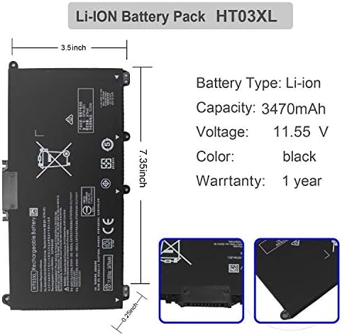 L11119-855 HT03XL Батерия за лаптоп HP Pavilion 14-CE 15-CS 14-CF 15-DB 15-DA серия от 14-CE0068ST 14-CE0034TX 15-CS0053CL 15-DA0033WM 17-BY0053CL HSTNN-LB8L HSTNN-LB8M HSTNN-DB8R L11421-421