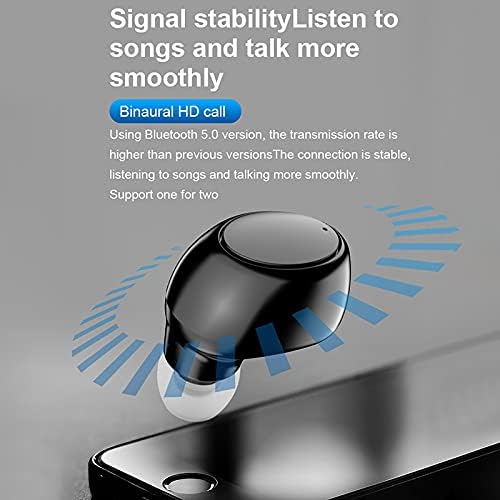 Безжични Слушалки YUUAND Stereo in-Ear Mini Sports Workout накрайници за уши with Microphone Casual, Черен