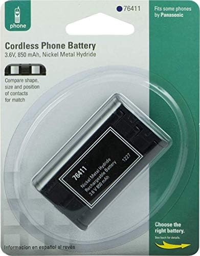 Акумулаторна батерия за безжичен телефон Power Gear, 3,6 В, Акумулаторна батерия 850 mah, Никел-метал-Хидрид, Съвместимост с безжичен телефон с шнорхел, 76411