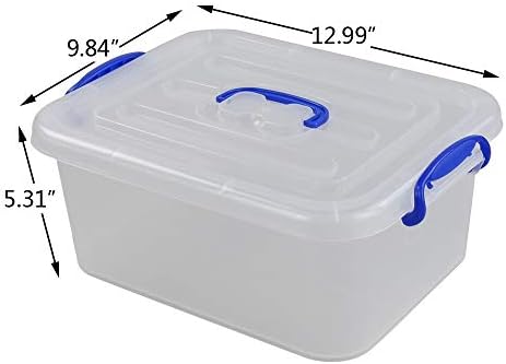 Yarebest 2-pack Кутии за съхранение с Капак, 8-литрова Пластмасова Кутия Комплект