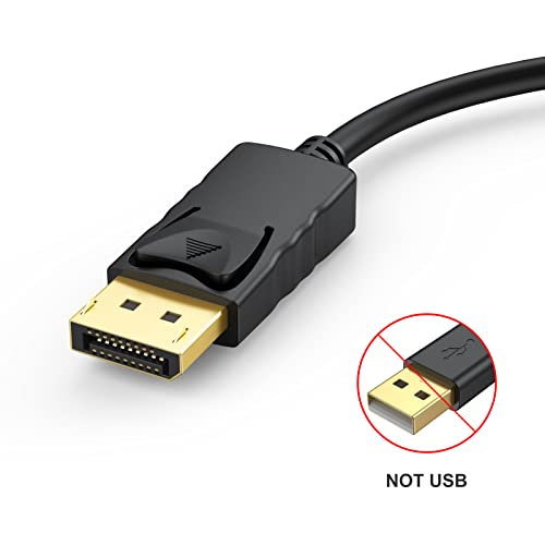 DisplayPort към HDMI Кабел 3 Метра, CLAVOOP Насочената Дисплей Port към HDMI Кабел Мъж към Мъж за DP Порт Настолни Компютри,