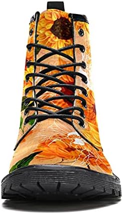 MAPOLO Ботуши за Жени Жълто Цвете на Слънчогледа Шаблон за Печат Дамски Високи Ботуши Открит Маратонки по Поръчка Обувки