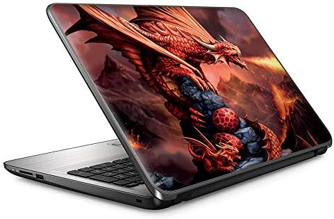 Anne Stokes Fire Dragon | 15 15.6 Custom Fit Made to Order Laptop Notebook Skin Рибка Sticker Cover Decal е Съвместим с HP, Lenovo, Apple Mac Dell, Compaq, Asus, Acer