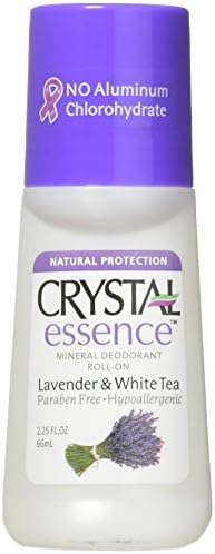 Crystal Essence Roll On Дезодорант Лавандула и бял чай - 2.25 течни унции (опаковка от 4 броя)