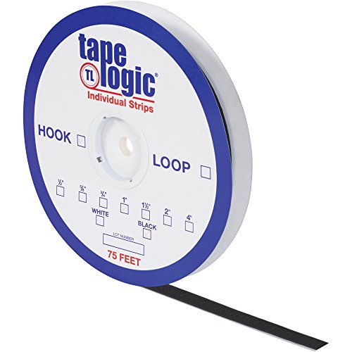 Tape Logic Individual Tape Stripes, Loop, 5/8 x 75', Черен, 1/Case by Discount Доставка USA