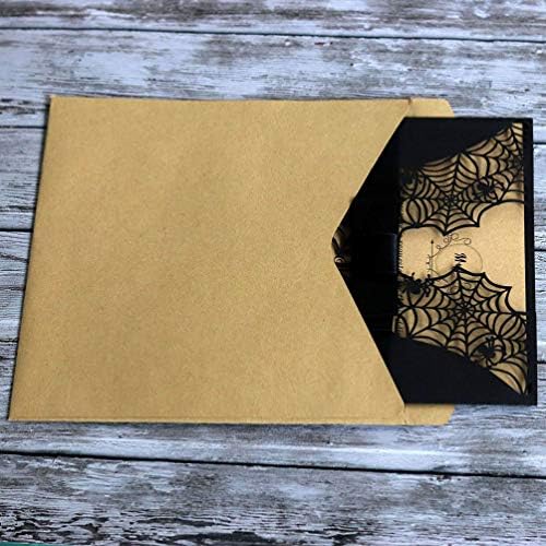 VEEMOON Halloween Party Invitations Hollow Horror Party Паяжина Invitations Cards for Маскарадът Halloween Party ( 10ШТ