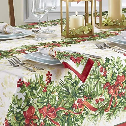 Elrene Home Fashions Holly Traditions Тъканно Покривка