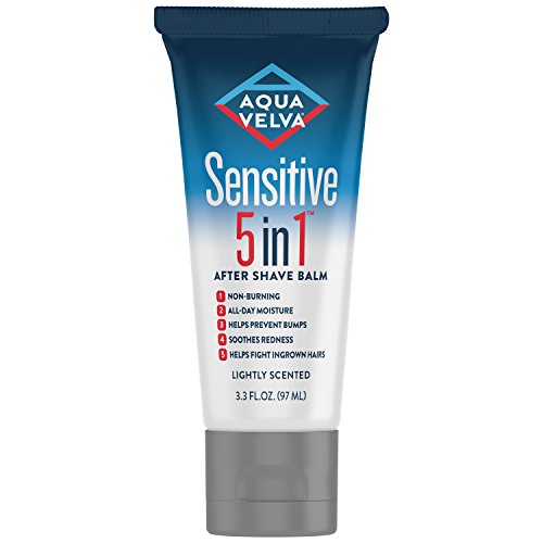 Aqua Velva 5 in 1 Sensitive After Shave Балсам за бръснене за Мъже, Хидратиращ крем за лице, 3,3 грама