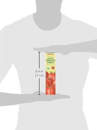 Cento Organic Двойна концентриран доматено пюре в епруветка, 4,56 унция (опаковка от 12 броя)
