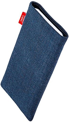 fitBAG Jive Blue Custom Tailored Sleeve for Xiaomi Mi9 / Mi 9 | Made in Germany | Fine Suit Fabric Pouch case Cover with