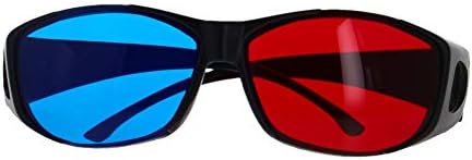Othmro Червено-Синьо 3D GlassesPlastic Рамка Черна Смола Обектив 3D Филм на Играта-Допълнителен Стил Обновяване 3шт