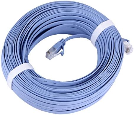 Chenyouwen Network LAN Accessories Cable Tools CAT6 Ултра-плосък кабелна мрежа Ethernet LAN, дължина: 30 m(синьо) (Цвят : синьо)
