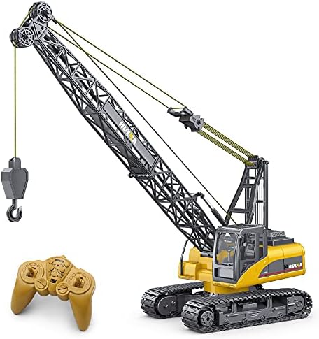 Hitish Remote Control Tower Crane Die Cast Lift Truck Dragline 1:14 Scale 2.4 GHz Remote Control Engineering Lift Model
