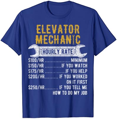 Тениска Техника Таксата поддръжка на Механика асансьор