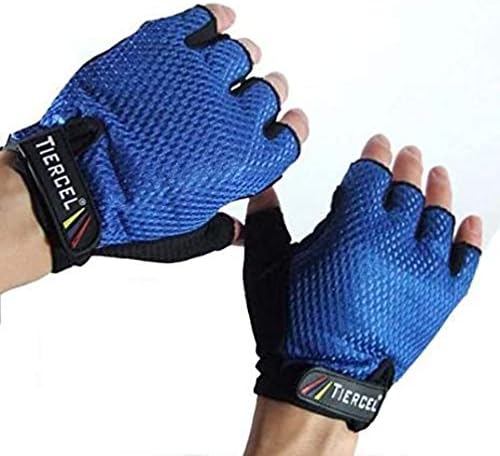 Синьо - Ръкавици за тежка атлетика Жените са Много големи. Спортни ръкавици за тяжелоатлетов. Фитнес зала Фитнес Ръкавици Размер на X-Голям. Ръкавици за упражнения з