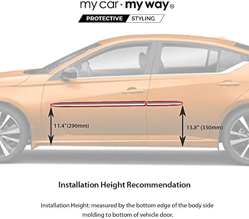 my car my way Bright Chrome Body Side Molding Trim (Fits) Nissan Altima 2019-2022 | Luxury Door Защита! | 1.5 инча качеството
