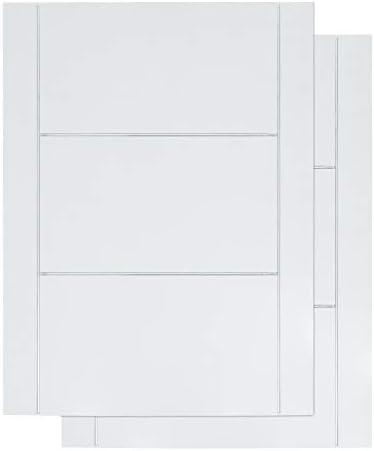 RATIVE Coroplast Correx Плакат Гофрирани Пластмасови листове Знак Празна дъска (24x18x4mm., 2-Pack/Бяло+1-Червен Занаятчийски нож)