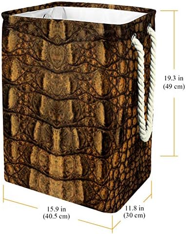 Unicey Крокодилска Кожа Текстура Сгъваема Кошница За Дрехи с Дръжки кош За Бельо Голяма Кошница За Съхранение на Детска Количка