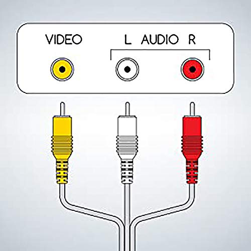 SatelliteSale 3-Male to 3-Male RCA Audio Video AV Композитен кабел PVC Черен Кабел (6 фута)