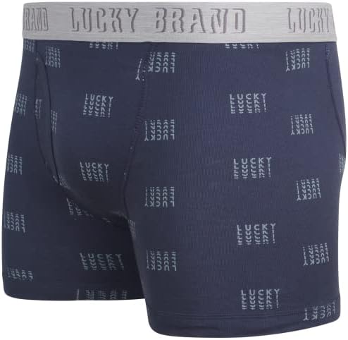 Lucky Brand Мъжки Памучни гащи-боксерки, бельо с функционална ширинкой (3 опаковки)