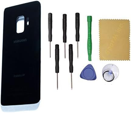 OEM Задната със стъклен капак Подмяна на отделението за батерията на Samsung Galaxy S9 SM-G960 + инструменти (черен)