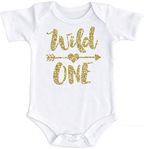 Wild One 1st Birthday Bodysuit for Baby Girls First Birthday Outfit