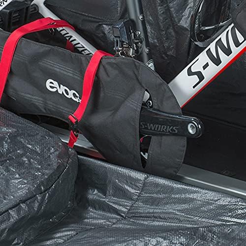Страх Bike Chain Cover Велкро Bag - Пътна велосипедна верига Guard for Bike Travel Bag, защитава от мазнини и повреди по време на транспорт - Черен