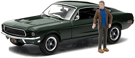 Greenlight 1:43 Hollywood Bullitt (1968) на Ford Mustang GT Хечбек with Steve McQueen Figure Die Cast Vehicle