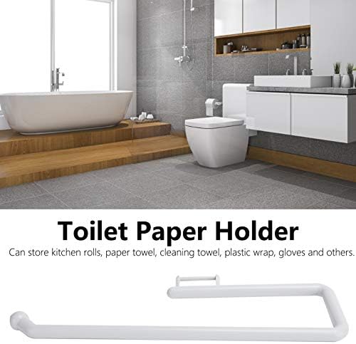 KUIDAMOS Roll Paper Holder, Wall Mounted Пп Plastic Paper Towel Rack for Kitchen for Bathroom(White)