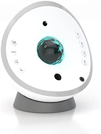 WJCCY USB Звездното Небе Galaxy Проектор Светлина Сън Помощ слушалка Bluetooth Музика Аврора Атмосфера лампа (Цвят : бял)
