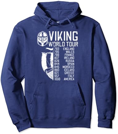 Viking World Tour | Norse Mythology Gift | Historical Era Pullover Hoodie