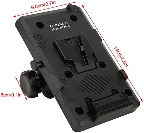 V-Mount Battery Plate, W/D-tap & Технологична Ac Adapter, V Mount Plate V-Mount Battery Power Adapter for Professionals DSLR Video Camera Enthusiast Video Camera