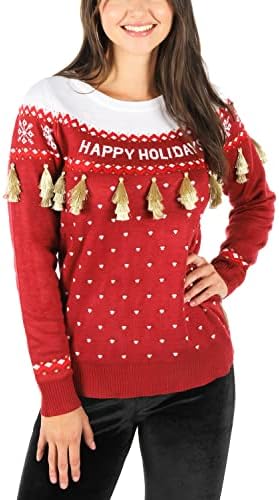 Подвыпившие Елфи Грозни Коледни Пуловери за Жени Лепкава Щастливи Празници Женски Пуловер с Пискюли