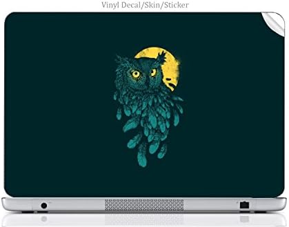 Лаптоп VINYL СТИКЕР Стикер на Кожата Печат Минималистичен Бухал и Луната Изкуство е подходящ Qosmio X305