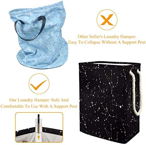 Unicey Star Constellation Pattern Large Sized Laundry Възпрепятстват Сгъваема Кошница За Съхранение Спални Детски Стаи