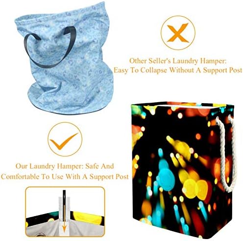 Unicey Motion Colored Bokeh Waterproof Folding Laundry Възпрепятстват Bucket for Kids Room Bedroom Baby Nursery
