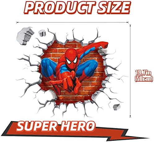 Супергерой за Стенни Стикери Отмъстителите 3D Спайдърмен Подвижни PVC Стикери За Стена, Детска Тематична Художествена